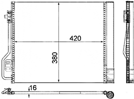 bild 1 produkt: Kondensor Smart Fortwo med inbyggt torkfilter