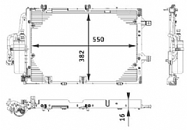 bild 1 produkt: Kondensor Opel med inbyggt torkfilter