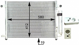 bild 1 produkt: Kondensor Chevrolet / Daewoo med inbyggt torkfilter