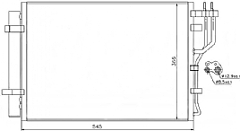bild 1 produkt: Kondensor Hyundai / KIA med inbyggt torkfilter