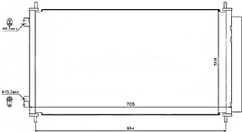 bild 1 produkt: Kondensor Honda CR-V med inbyggt torkfilter