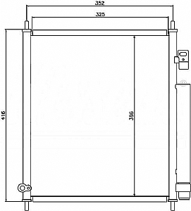 bild 1 produkt: Kondensor Honda Jazz med inbyggt torkfilter