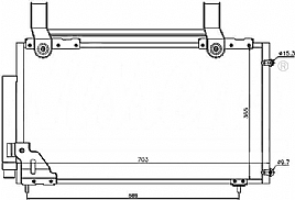 bild 1 produkt: Kondensor Honda Stream med inbyggt torkfilter