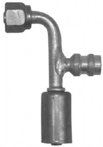 bild 1 produkt: Koppling 6'' 90� hona o-ring med R134a serviceport - Aluminium