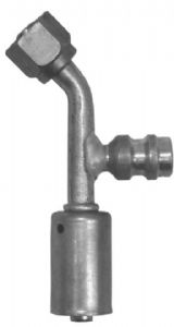 bild 1 produkt: Koppling 6'' 45� hona o-ring med R134a serviceport - Aluminium