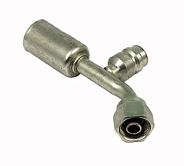 bild 1 produkt: Koppling 6'' 45� hona o-ring med R134a serviceport - St�l