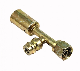 bild 1 produkt: Koppling 6'' rak hona o-ring med R134a serviceport - St�l