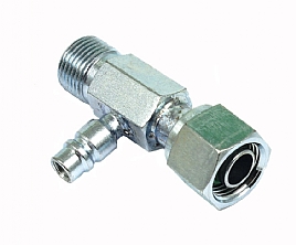 bild 1 produkt: Skarvkoppling 10'' rak skruvskarv med R134a serviceport - St�l