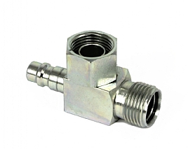 bild 1 produkt: Skarvkoppling 10'' 90� med R134a serviceport - St�l