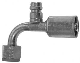 bild 1 produkt: Koppling 8'' 90� hona o-ring med R134a serviceport - St�l