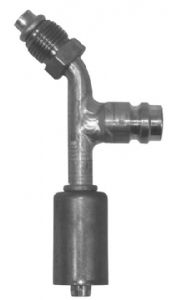 bild 1 produkt: Koppling 6'' 45� hane R134a med serviceport - Aluminium