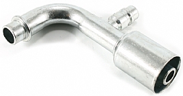 bild 1 produkt: Koppling 10'' 90� hona o-ring  utan mutter med R134a serviceport - St�l