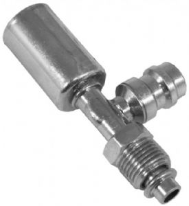 bild 1 produkt: Koppling 6'' rak hane med R134a serviceport - St�l