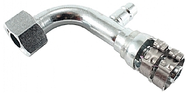 bild 1 produkt: Koppling 10'' 90� hona St�l med R134a uttag - Frigoflex