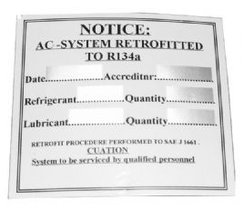 bild 1 produkt: Konverteringsdekal (ljusbl� med svart text)