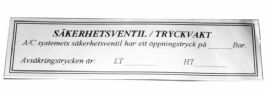 bild 1 produkt: Dekal (S�kerhetsventil/tryckvakt) (silver med svart tryck)