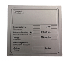 bild 1 produkt: Dekal k�ldmediatyp skrivbar i Aluminium sj�lvh�ftande