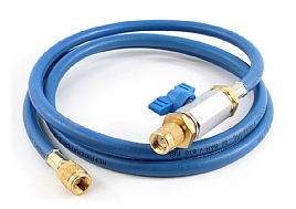 bild 1 produkt: 1,5 m - Serviceslang Bl� - Manuell avst�ngningsventil (Kulventil)