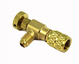 bild 1 produkt: Avst�ngningskran 7/16 - 7/16 90� (R600a) H�gtryck